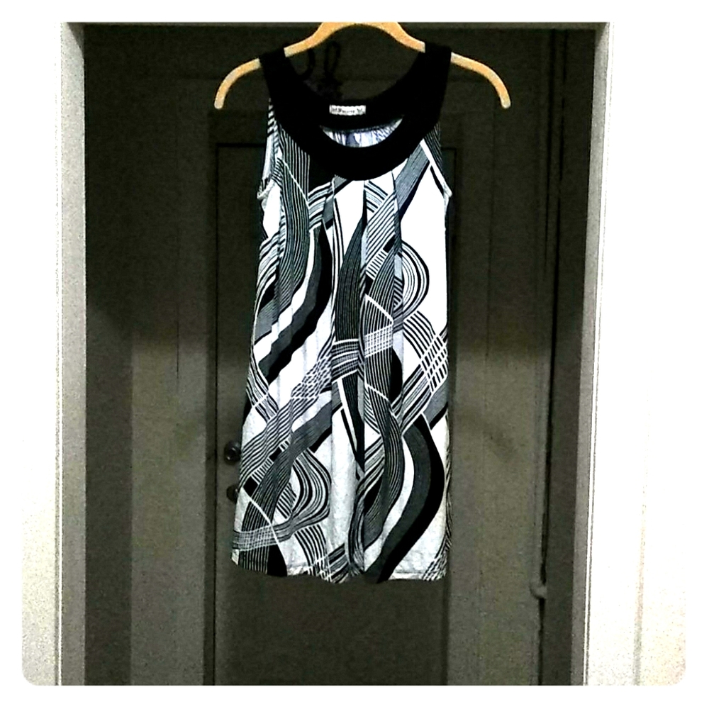 Forever Black and White tunic Tank top